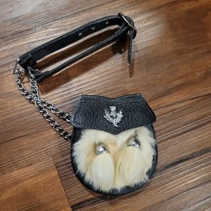 Kids Thistle Crest Rabbit Fur Sporran